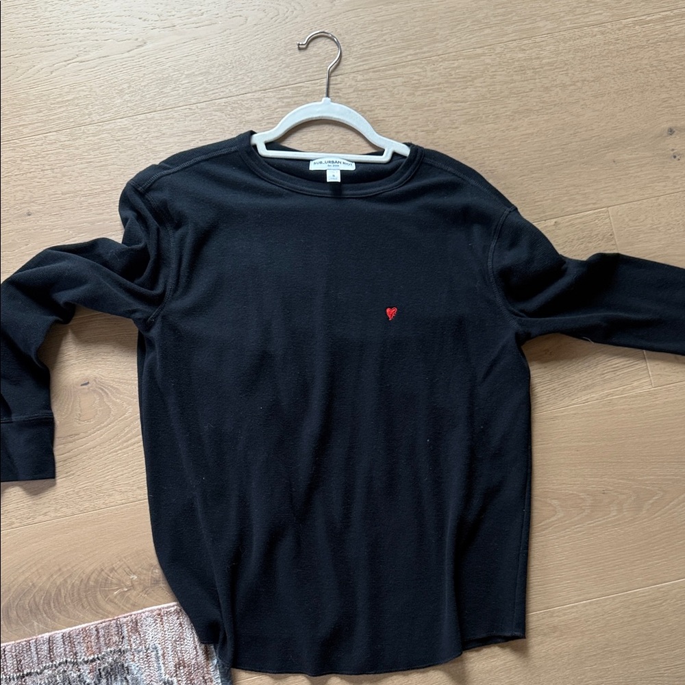 Sub_Urban Riot Black Long Sleeve Tee with Red Heart